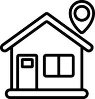 Home outline icon symbol vector image. Illustration of the house real estate graphic property design image