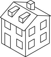 Home outline icon symbol vector image. Illustration of the house real estate graphic property design image