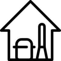 Home outline icon symbol vector image. Illustration of the house real estate graphic property design image