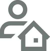 Home outline icon symbol vector image. Illustration of the house real estate graphic property design image