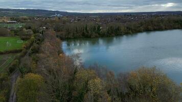 Aerial Serenity Tranquil Waters and Autumn Canopies video