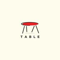 Table  logo design for furniture vector