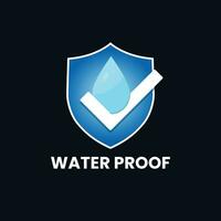 vector water proof flat blue vector icon