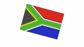 animato video di il Sud africano bandiera icona