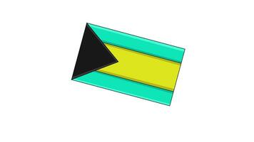 animiert Video von das Bahamas Flagge Symbol