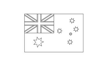 geanimeerd schetsen van de Australisch vlag icoon video