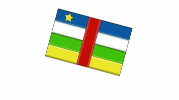 animated video of the flag icon of the central african republic