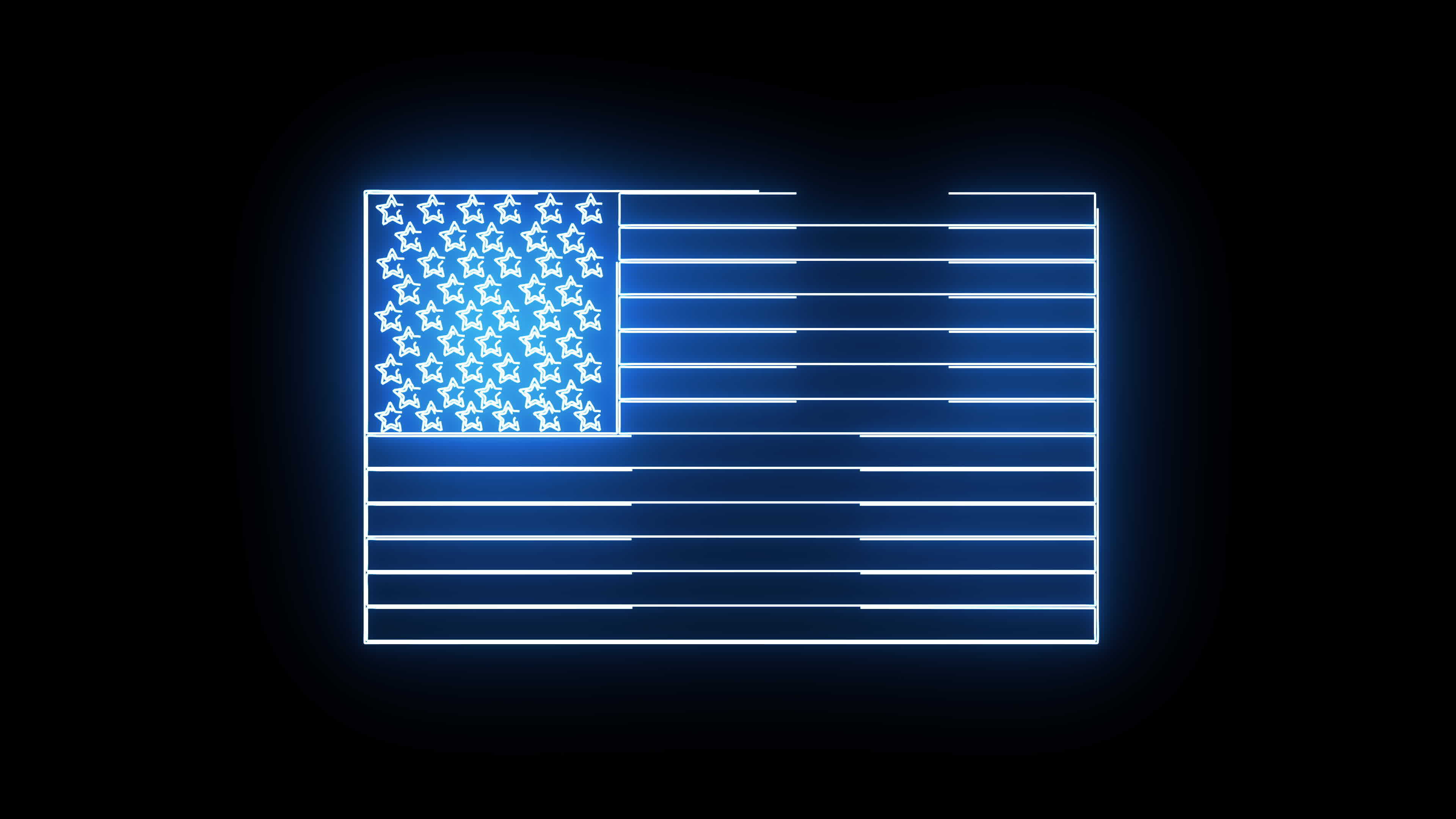 Animated United States flag icon - Animated United States Flag Icon With A Glowing Neon Effect Free Video
