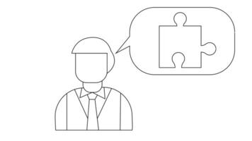 animated sketch of a man with a sketch puzzle video