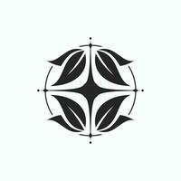 Simple flat vector logo design florist emblem