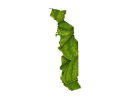 Togo map made of green leaves ecology concept png