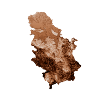 mapa da sérvia em estilo antigo, gráficos marrons em um estilo vintage estilo retrô. ilustração 3d alta e detalhada png