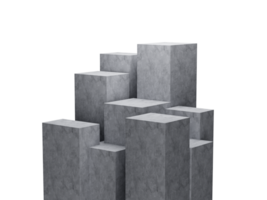 3d negen grijs leeg beton podium , 3d illustratie png