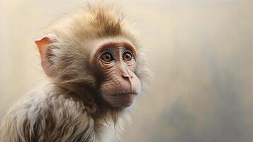 AI generated Baboon natura animal wallpaper background photo