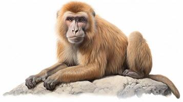 AI generated Baboon natura animal wallpaper background photo