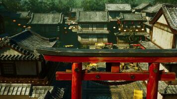 Sensoju Temple with dramatic sky and Tokyo skytree inTokyo, Japan video