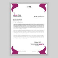 Official minimal creative abstract professional letterhead design template. vector