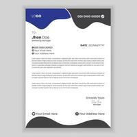 Official minimal creative abstract professional letterhead design template. vector