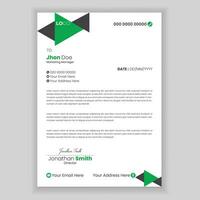 Official minimal creative abstract professional letterhead design template. vector