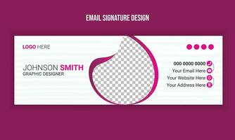 Corporate email signature for all business with unique vector design template.