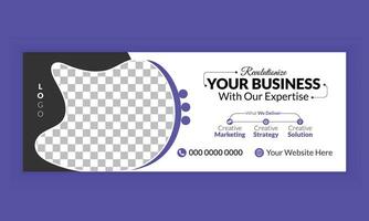 Business and digital marketing agency social media cover banner template design. vector