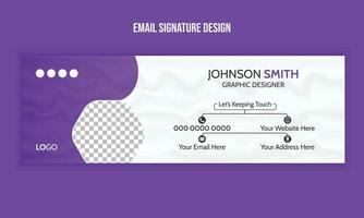 Corporate email signature for all business with unique vector design template.