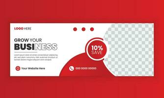 Business and digital marketing agency social media cover banner template design. vector