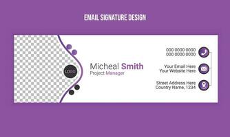 Corporate email signature for all business with unique vector design template.