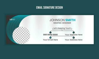 Corporate email signature for all business with unique vector design template.