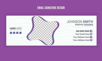 Corporate email signature for all business with unique vector design template.