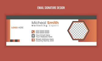 Corporate email signature for all business with unique vector design template.