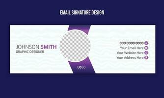 Corporate email signature for all business with unique vector design template.