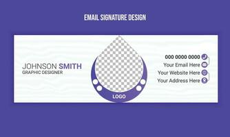 Corporate email signature for all business with unique vector design template.