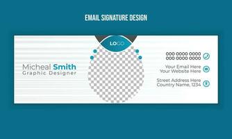 Corporate email signature for all business with unique vector design template.