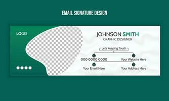 Corporate email signature for all business with unique vector design template.