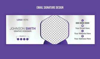 Corporate email signature for all business with unique vector design template.