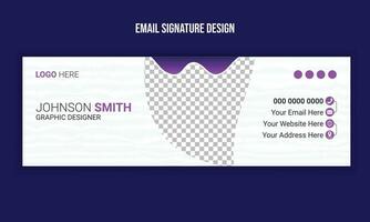 Corporate email signature for all business with unique vector design template.