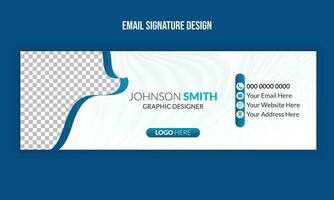 Corporate email signature for all business with unique vector design template.