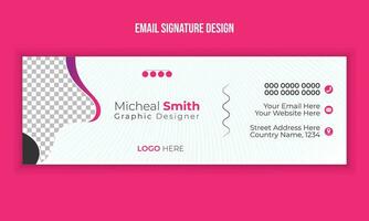 Corporate email signature for all business with unique vector design template.