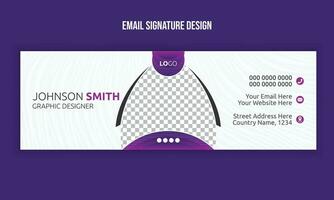 Corporate email signature for all business with unique vector design template.