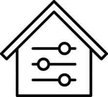 Home outline icon symbol vector image. Illustration of the house real estate graphic property design image