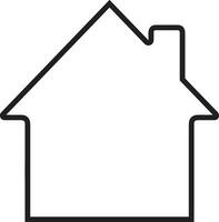 Home outline icon symbol vector image. Illustration of the house real estate graphic property design image