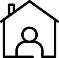 Home outline icon symbol vector image. Illustration of the house real estate graphic property design image