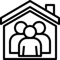 Home outline icon symbol vector image. Illustration of the house real estate graphic property design image