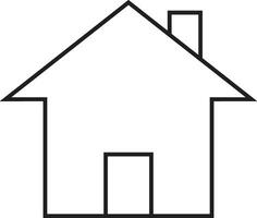 Home outline icon symbol vector image. Illustration of the house real estate graphic property design image