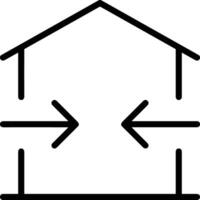 Home outline icon symbol vector image. Illustration of the house real estate graphic property design image