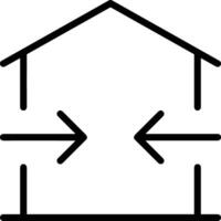 Home outline icon symbol vector image. Illustration of the house real estate graphic property design image