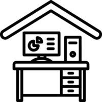 Home outline icon symbol vector image. Illustration of the house real estate graphic property design image