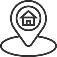 Home outline icon symbol vector image. Illustration of the house real estate graphic property design image