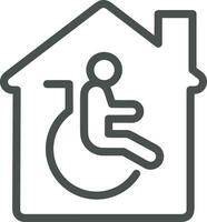 Home outline icon symbol vector image. Illustration of the house real estate graphic property design image